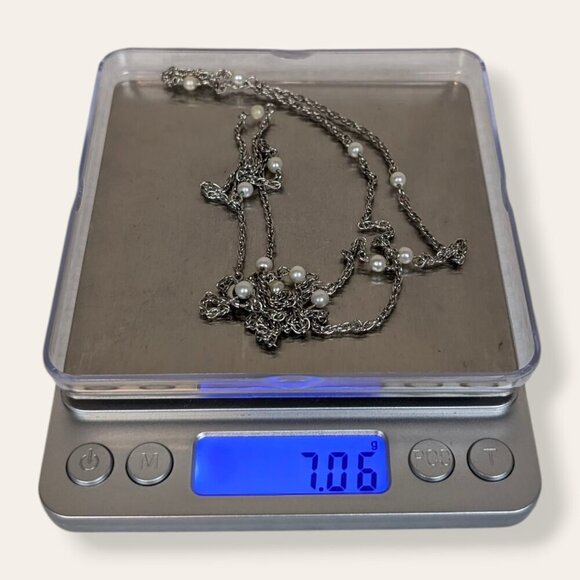 (2/$20) Vintage Faux Pearl Rope Chain - Picture 5 of 5